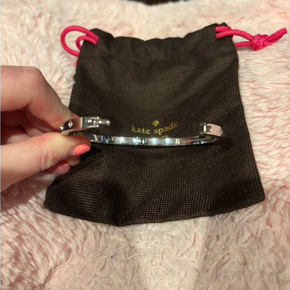 Kate Spade Silver Set in Stone Bangle - Picture 5 of 6